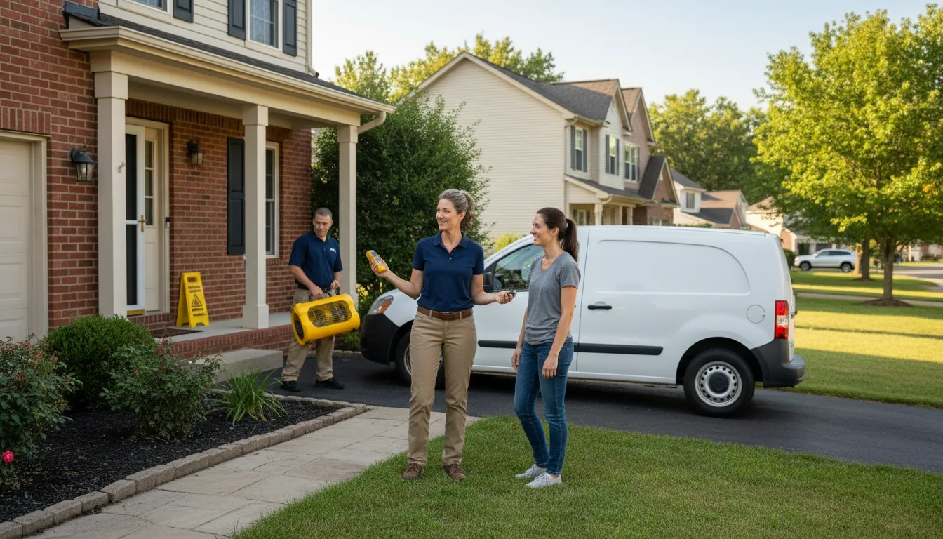 Residential water damage restoration in Dundee, IA